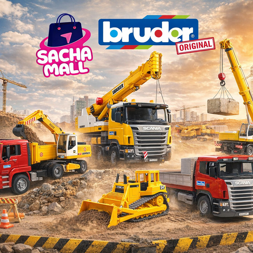 SACHA MALL Bruder 03570 Scania R-Series Liebherr Crane with Lights and Sounds | Diecast 1: 16 Mainan