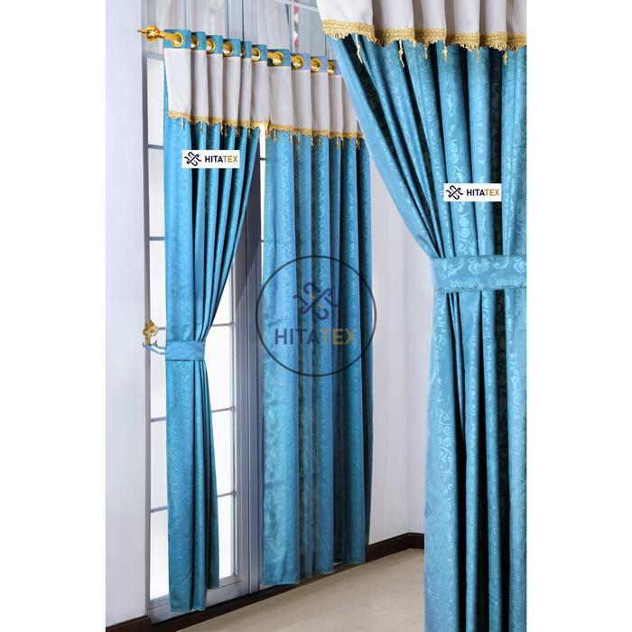 Gorden Rumbai Poni Jendela Pintu 135 x 220 cm Model Smokring Hordeng Curtain Hordeng Jendela Kamar F