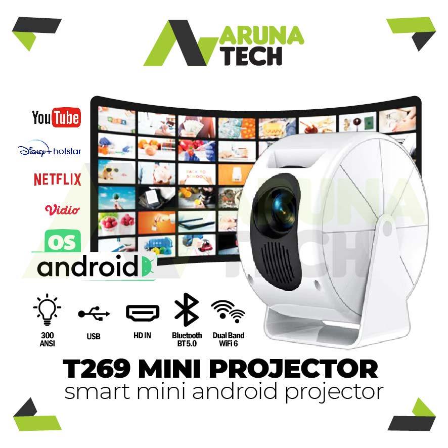 Proyektor T269 Mini Smart Android Full HD Portable
