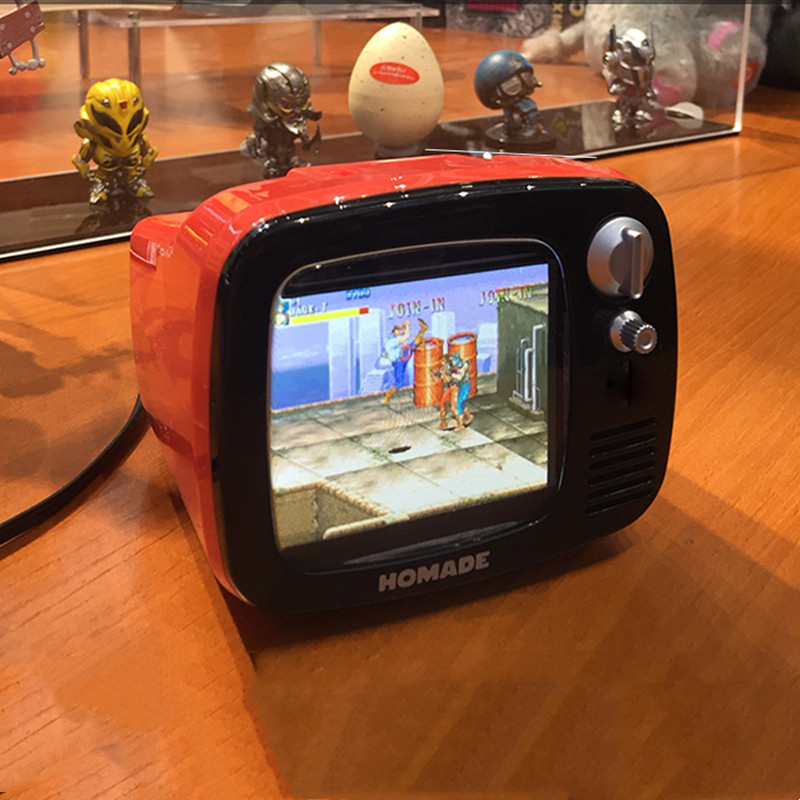 Nostalgic 3.5-inch TV mini portable TV three-shot retro TV Android game console TV