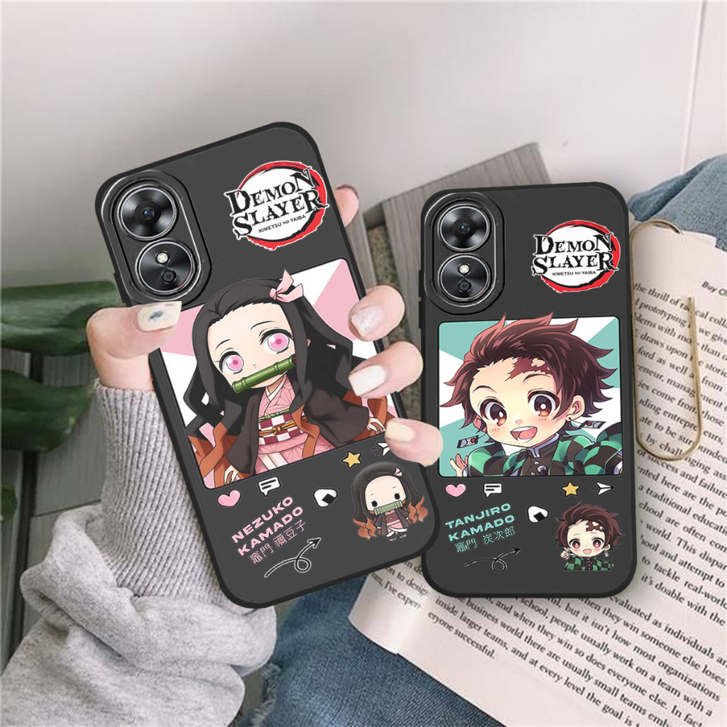 [OSP9] Softcase Macaron Prokamera Oppo A58 5g/A78 5G Motif Kartun Anime Demon Slayer - Case Oppo - C