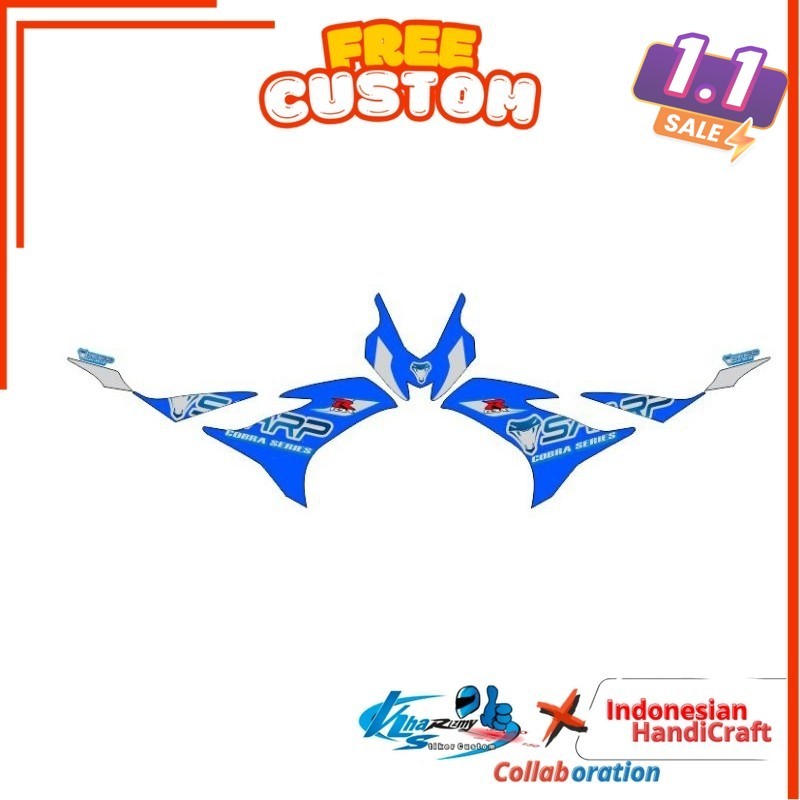 striping gsx biru motif sarp