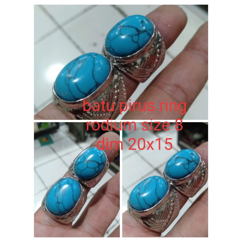 CINCIN BATU AKIK PIRUS LAWASAN URAT HITAM