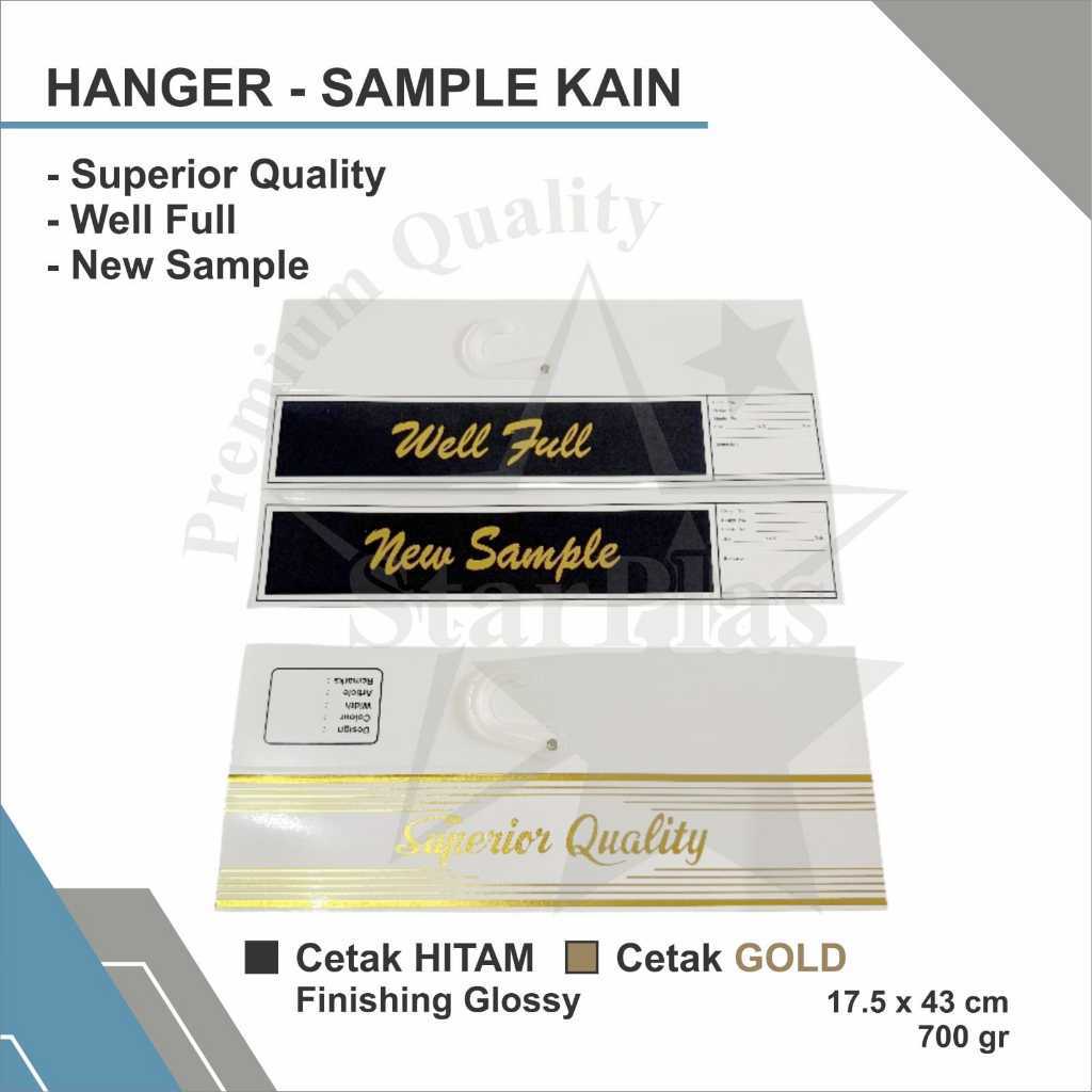 Hanger Sampel Kain Glossy Tebal - Hanger untuk Sample Kain