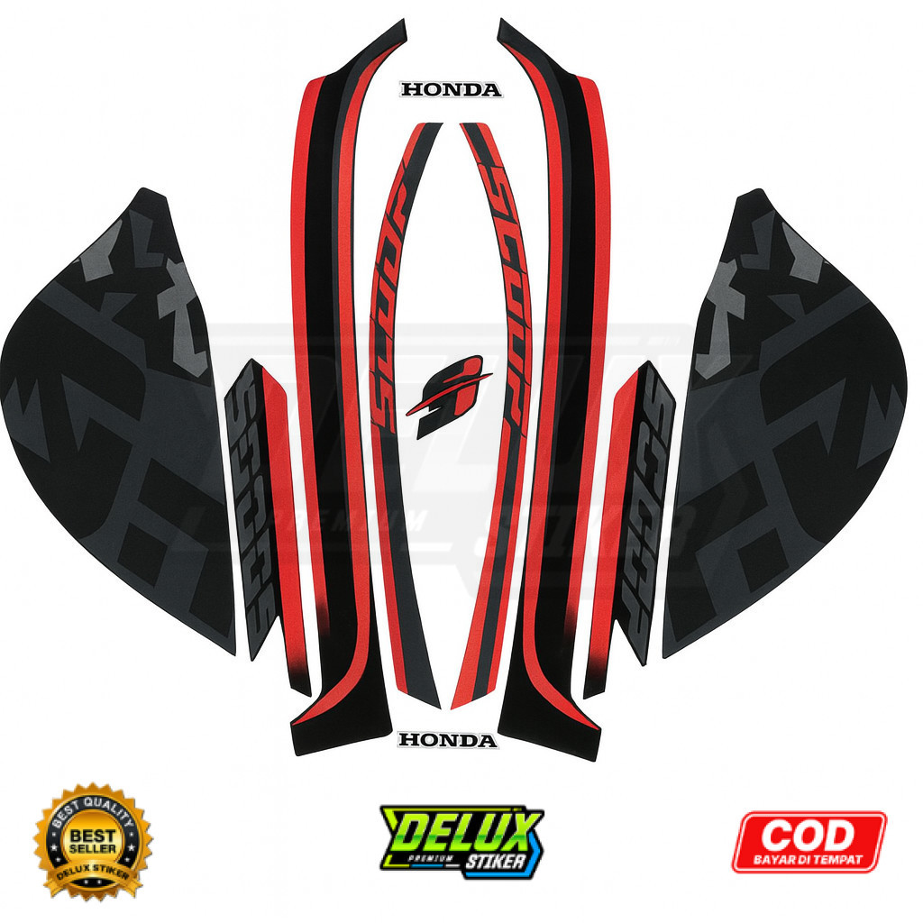 STIKER STRIPING LIS HONDA SCOOPY SPORTY  2020