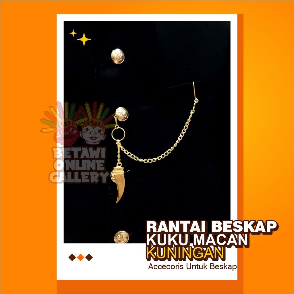 Rantai Kuku Macan Betawi / Kuku Macan Aksesoris Beskap