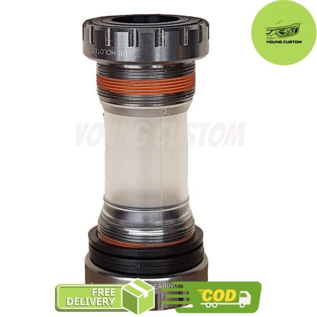 OXO BB73 Bottom Bracket Hollowtech II BB Sepeda Model Drat - Silver, Ceramic Bearing -young