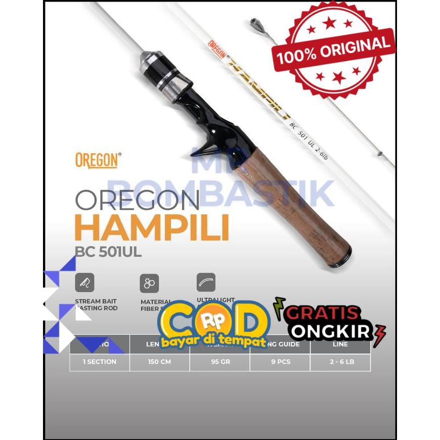 Joran Bait Casting Oregon Hampili 501 - 2-6lb -bomb