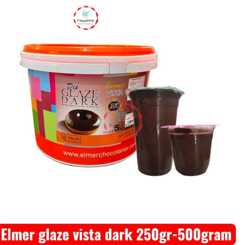 elmer glaze vista dark coklat 250gram-500gram - Fasyanita Online Fresh Mart Denpasar