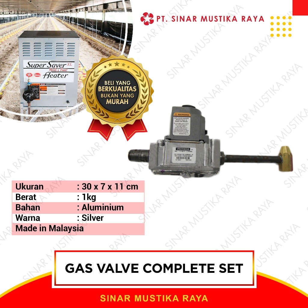 TERLARIS ReadyGas Valve SS-225 Complete Set Spare Part Super Saver Heater Pemanas