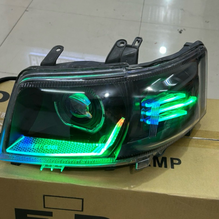 Garasi Biled Slim frame APV Lama Custom Nama Model Cakar Akrilik Sepasang Variasi Lampu Anti Pudar