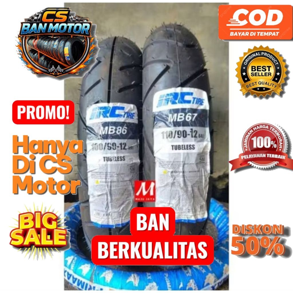 Ban IRC 100/90 110/90 Ring 12 Tubles