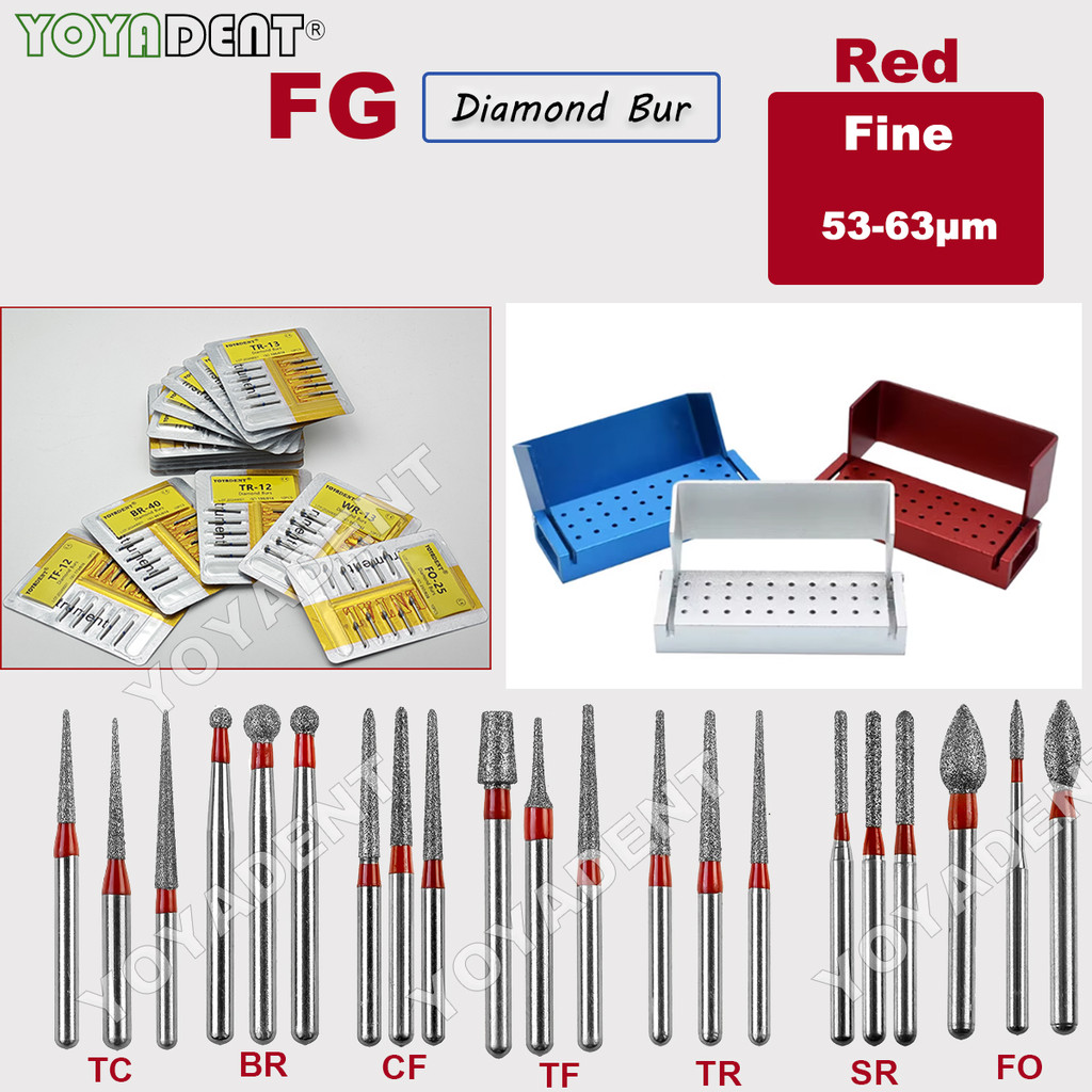 Fine Dental amond Burs Dental Lab Polishing Tools TR/TC/TF/FO/BR/SR/Type 1.6mm For High Speed Turbin
