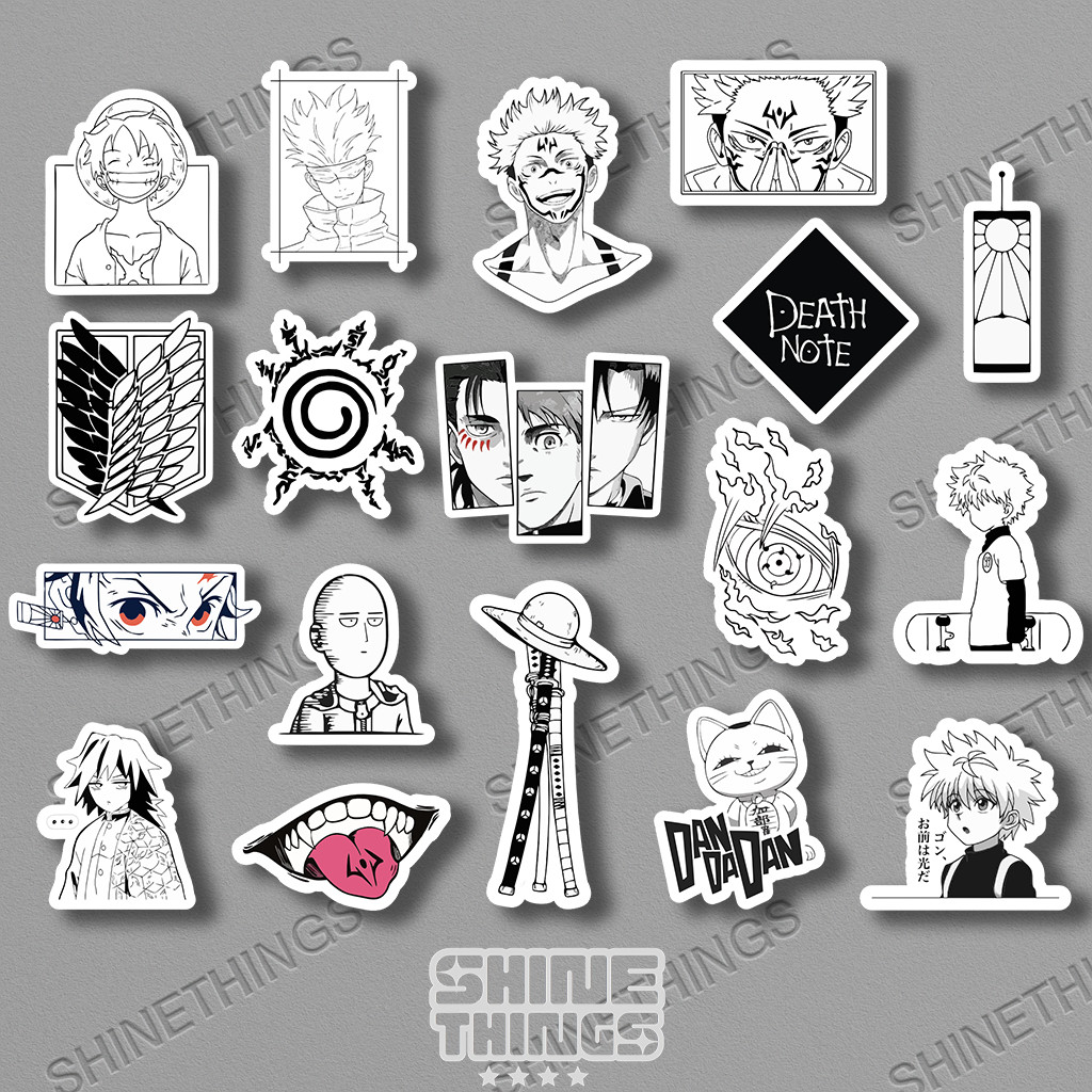Stiker aesthetic anime sticker helm case hp || Sticker anime AOT Naruto One Piece