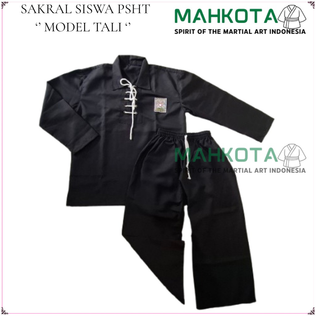 baju silat PSHT Siswa model tali - Baju Celana Pencak Silat PSHT Tali - MAHKOTA