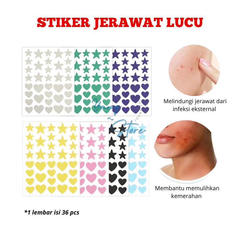 YGS-B401-36PCS Acne patch Stiker Jerawat Lucu Pimple Patch Penghilang Jerawat Acnes Spot Care Pleste