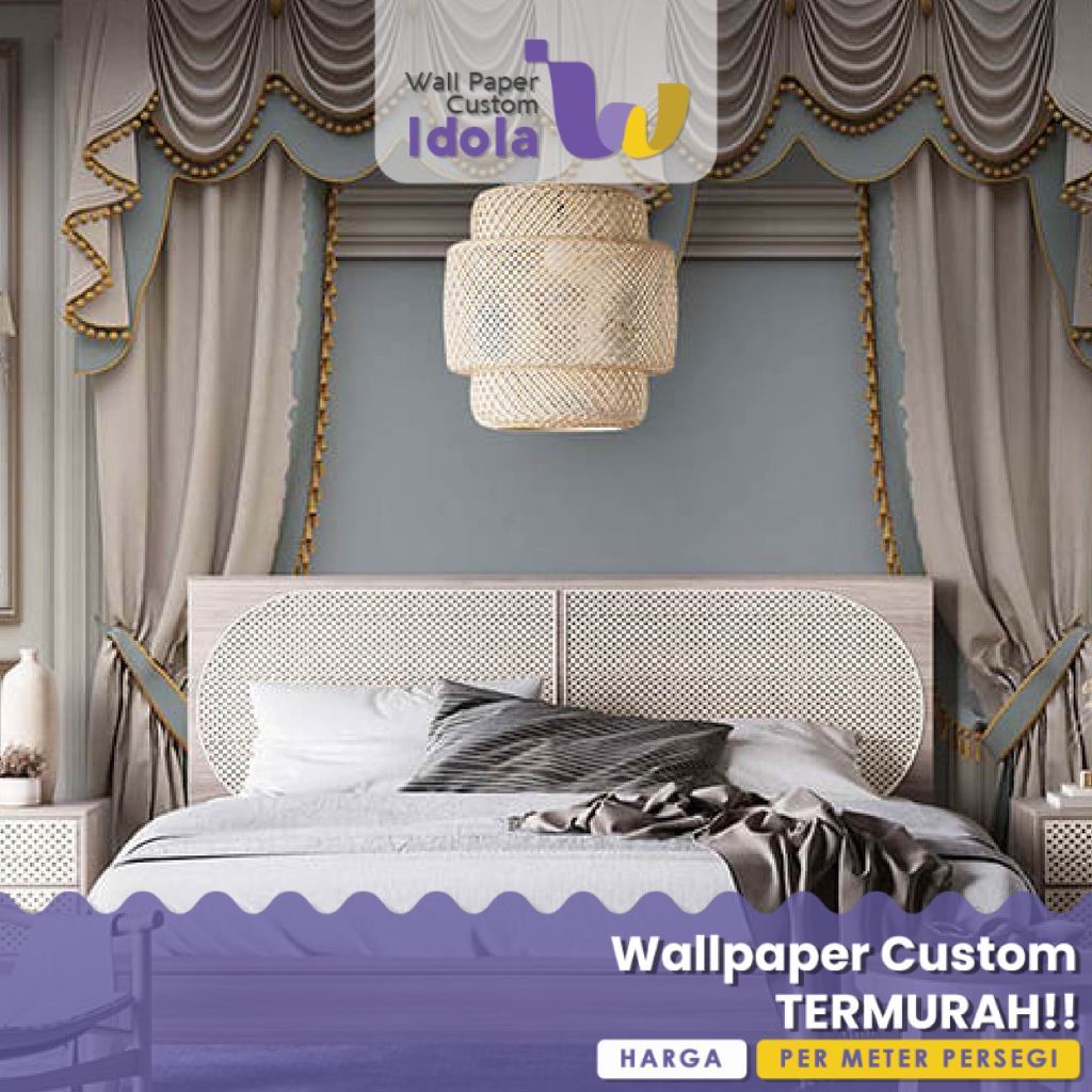 Wallpaper Custom Ruang Tamu | Motif Abstrak Gambar Molding | Cetak HD Premium & Size Bisa Custom
