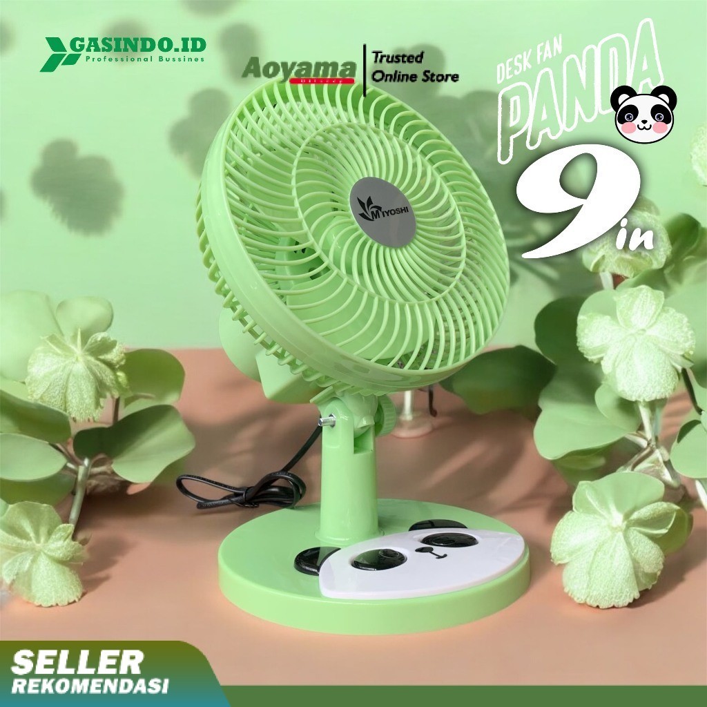 Miyoshi Kipas Angin Karakter 9" 199 Panda - Desk Fan Kipas Meja Karakter