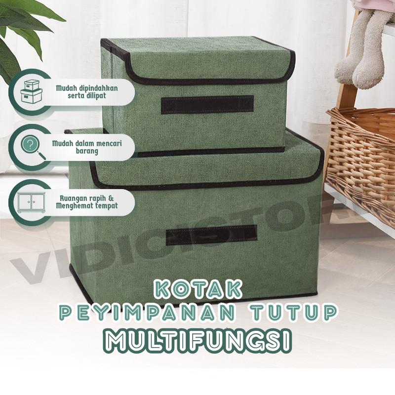 Kotak Penyimpanan Serbaguna Dengan Tutup / Kotak Penyimpanan Mainan & Baju / Kotak Serbaguna