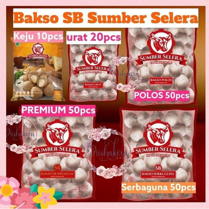 Bakso sapi SB premium isi 50 Bakso sapi Sumber Selera Kebun jeruk ASLI - Keju isi 10