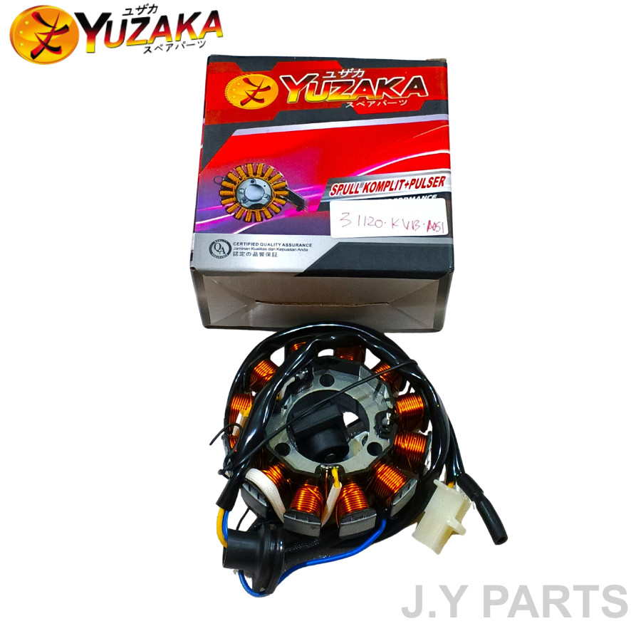 Spull Pengapian & Pengisian KVB-N51 Merek Yuzaka - Honda Vario Techno Karbu Stator Assy 31120-KVB-N5