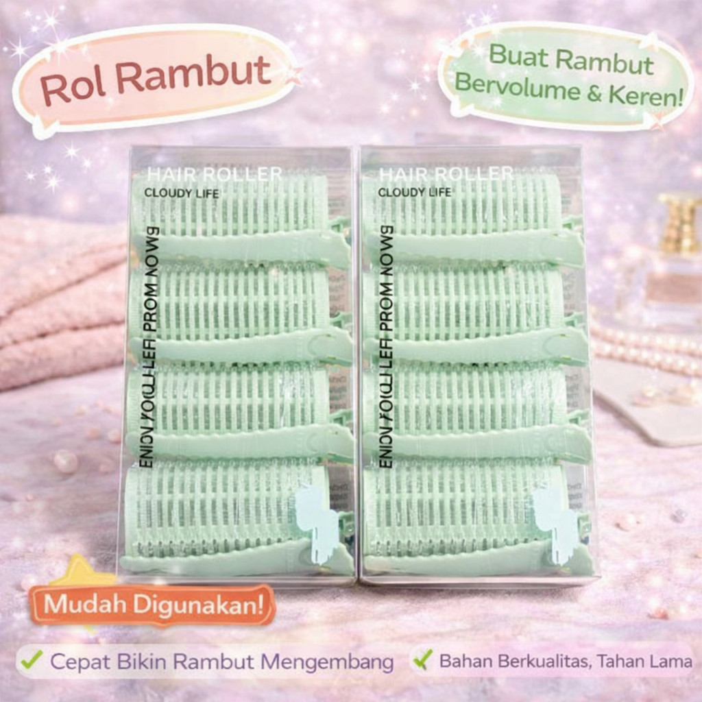 Rol Rambut Hair Roller Curling Tanpa Listrik Praktis Mudah Digunakan Bikin Rambut Mengembang Natural