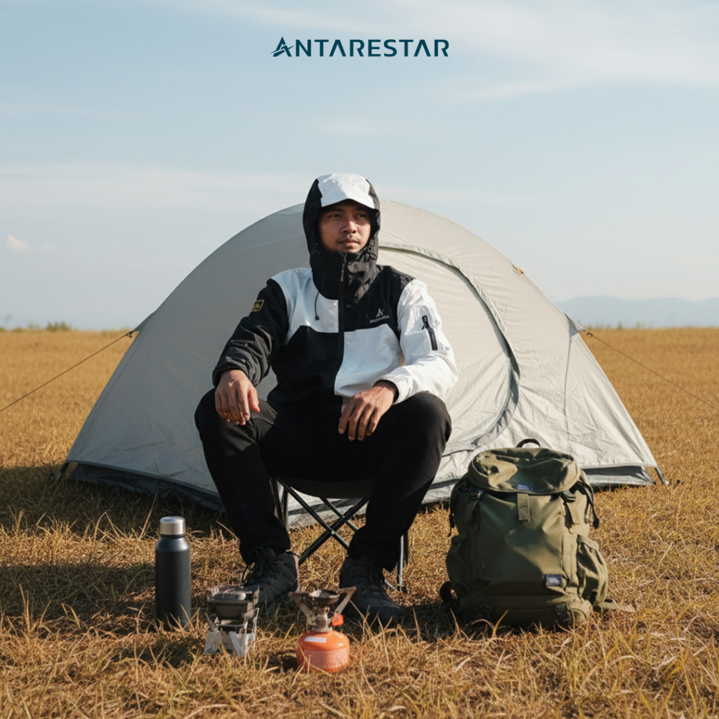Jaket Gunung Gorpcore ANTARESTAR Savana Windproof Waterproof -  RuteMain