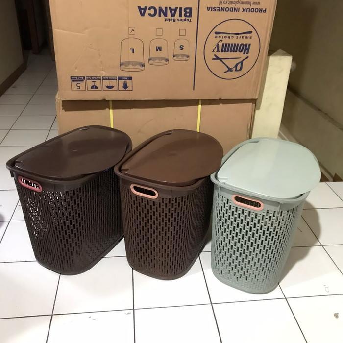Keranjang pakaian tutup/laundry basket 691T lucky star