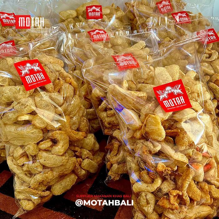 PROMO  Cemilan Kerupuk Babi Khas Bali 1Kg / Kulit Rambak Babi / Kulit Babi Crispy Goreng/ Cemilan Ba
