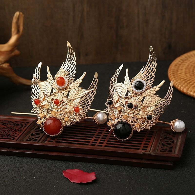 Mahkota rambut Hanfu, aksesori rambut tradisional pria, jepit rambut uniseks.