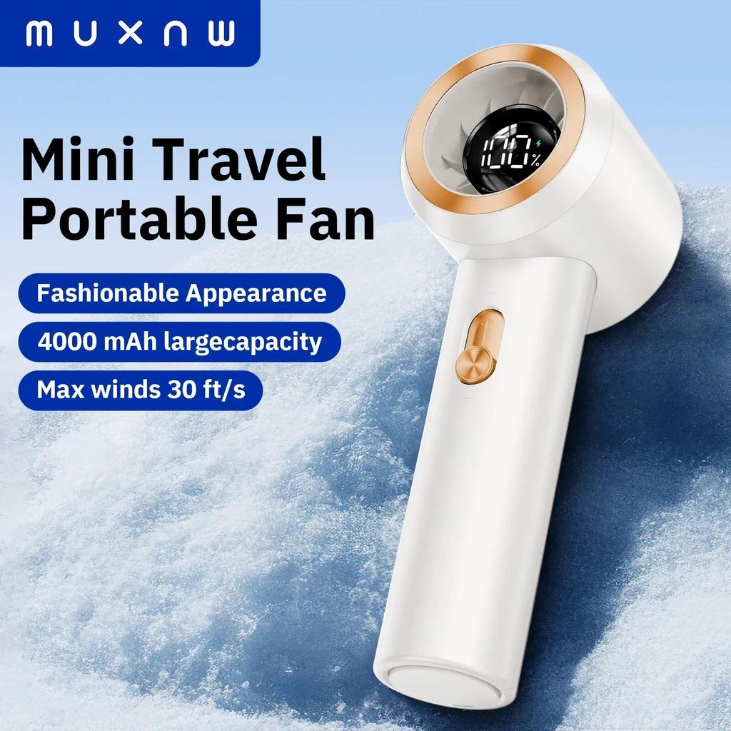 MUXNW Portable Fan For Travel Mini: Small Pocket Handheld Personal Reargeable Battery Operated USB H