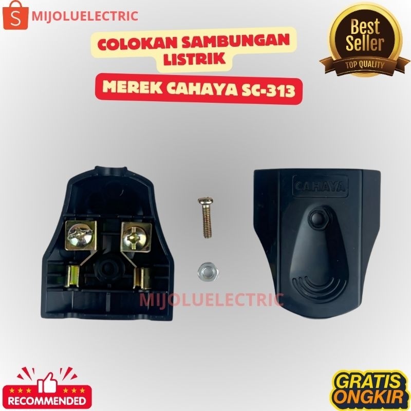 KONTRA STEKER GEPENG BIASA HITAM MERK CAHAYA // KONTRA STEKER GEPENG