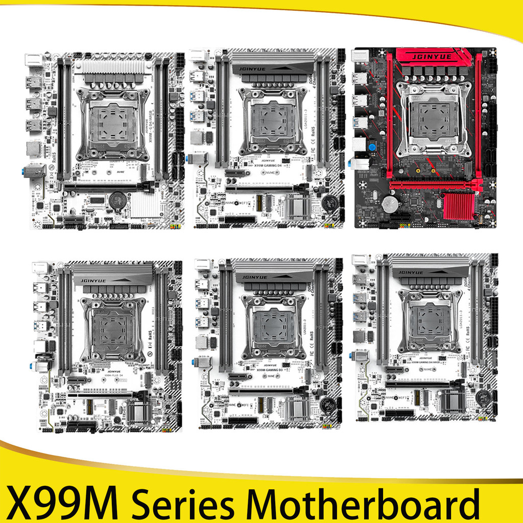 1PC JGINYUE X99M Series Motherboard 6 Types Computer PC Motherboard Supports INTEL LGA2011-3 PIN Ser