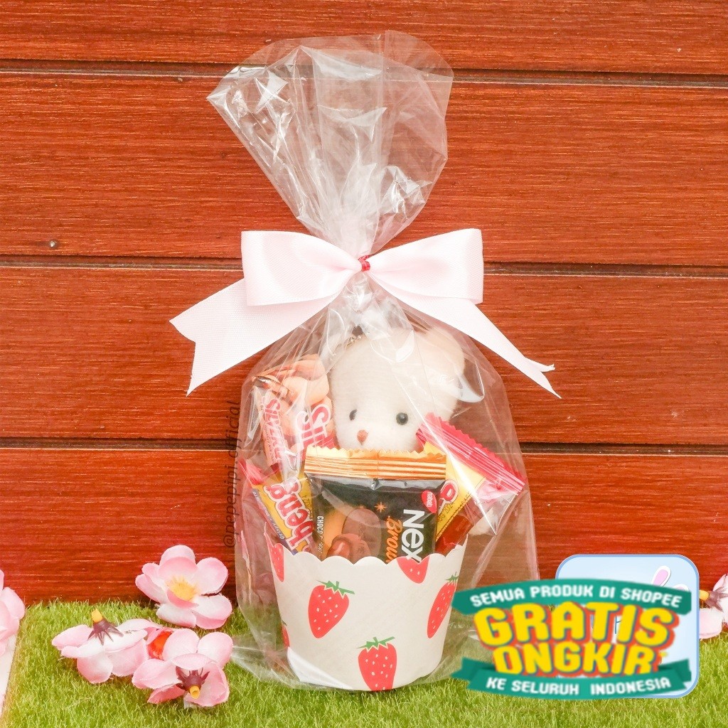 Mini Gift Snack / Hampers Snack / Bingkisan Snack Cup Gift Kado Valentin Set coklat Silverqueen Kue 