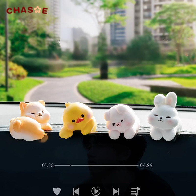 Car PC Monitor setup PC Animal Decoration / Dekorasi hiasan mobil desk setup pc / CHASOE