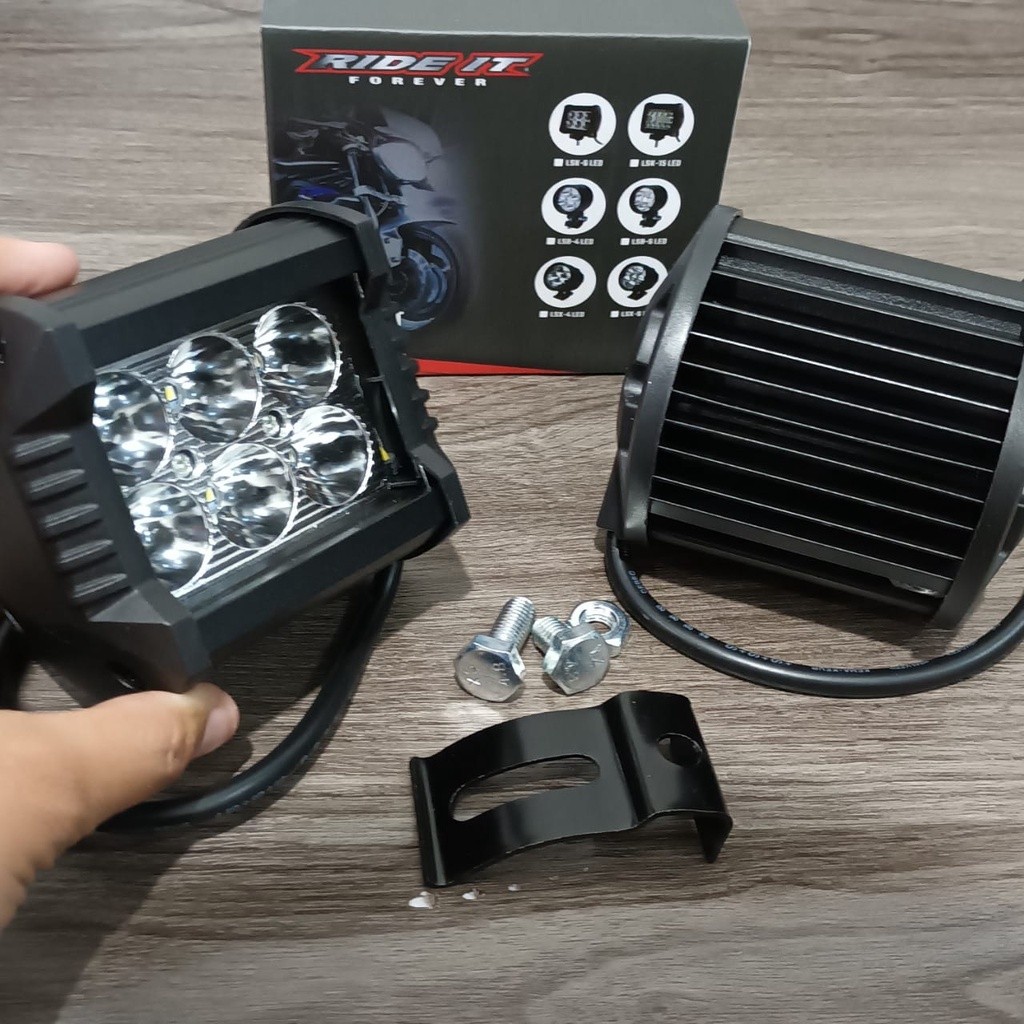 LED Ride It 6 Mata Lampu Sorot 12V 3 Mode Berkualitas