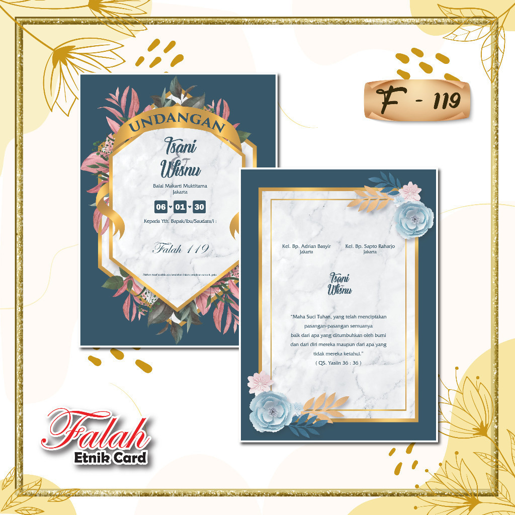 Blangko Undangan  Falah Kode F 119
