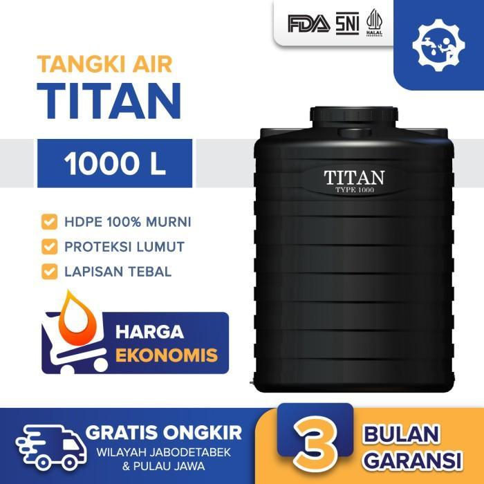 Tangki Toren Tandon Air Titan Blow 1000 Liter Anti pecah Anti Lumut Anti Virus - Hitam