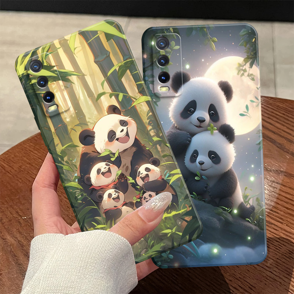 Casing Vivo Y20SG Y20S Y20 Y12S Case Pelindung Camera Motif Panda