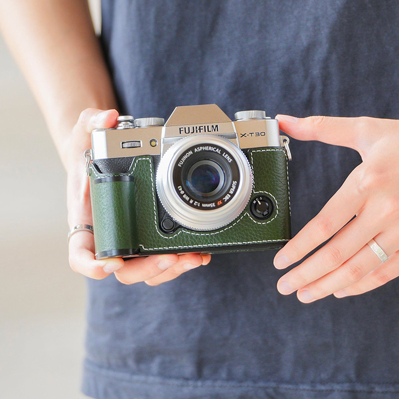 NEW Handmade camera bag for Fuji XT30 second-generation handle genuine leather protective case XT30 