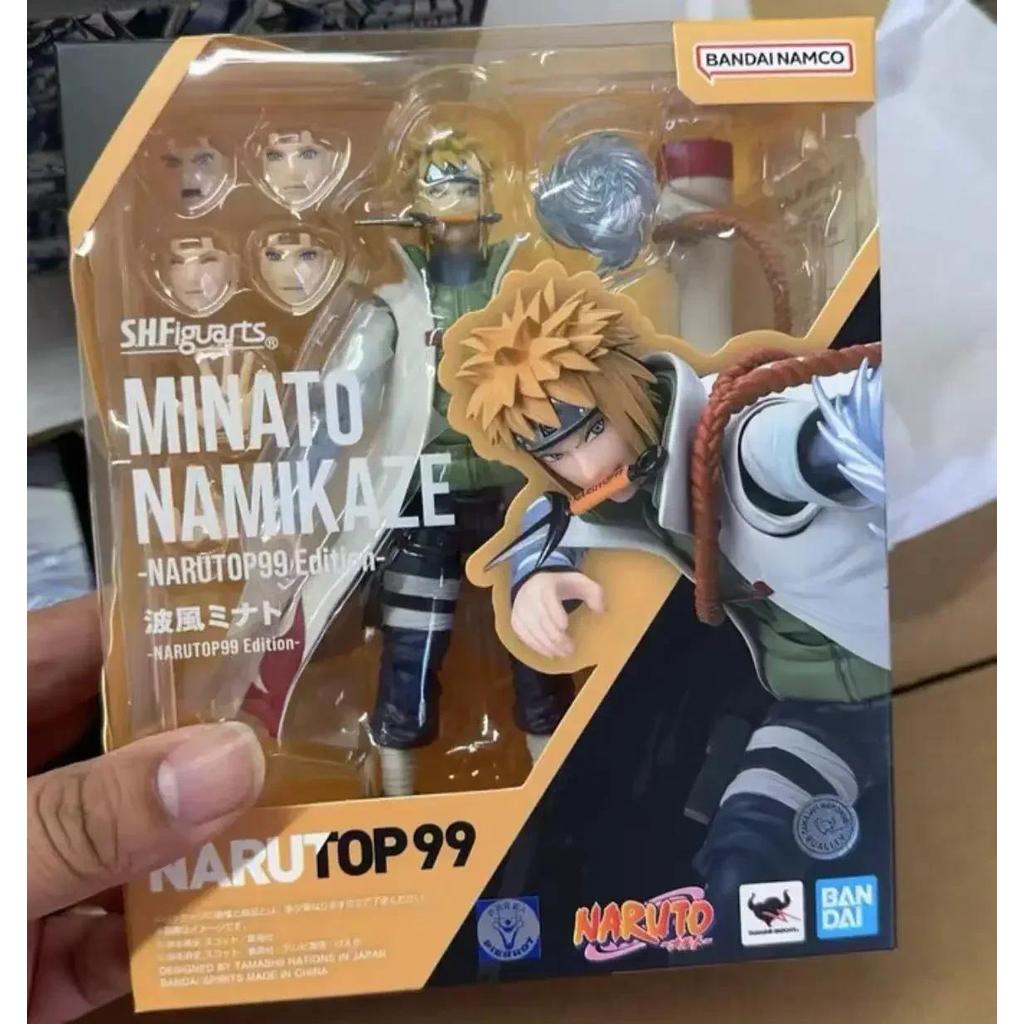 100% Bandai SH Figuarts Shf Naruto Shippuden Minato Namikaze Narutop99 Edition Anime Action Figures 