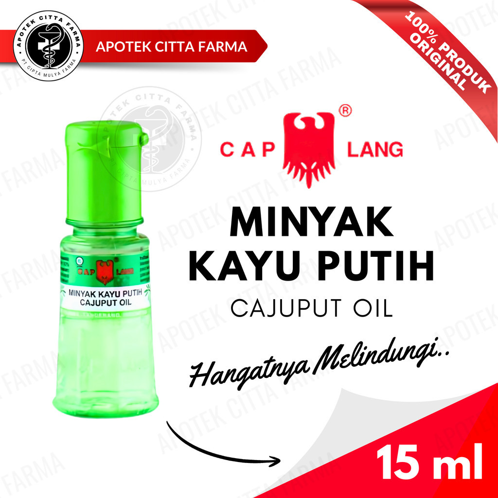 MKP Minyak Kayu Putih Cap Lang 15 ml - Meredakan Sakit Perut / Perut Kembung / Mulas / Masuk Angin /