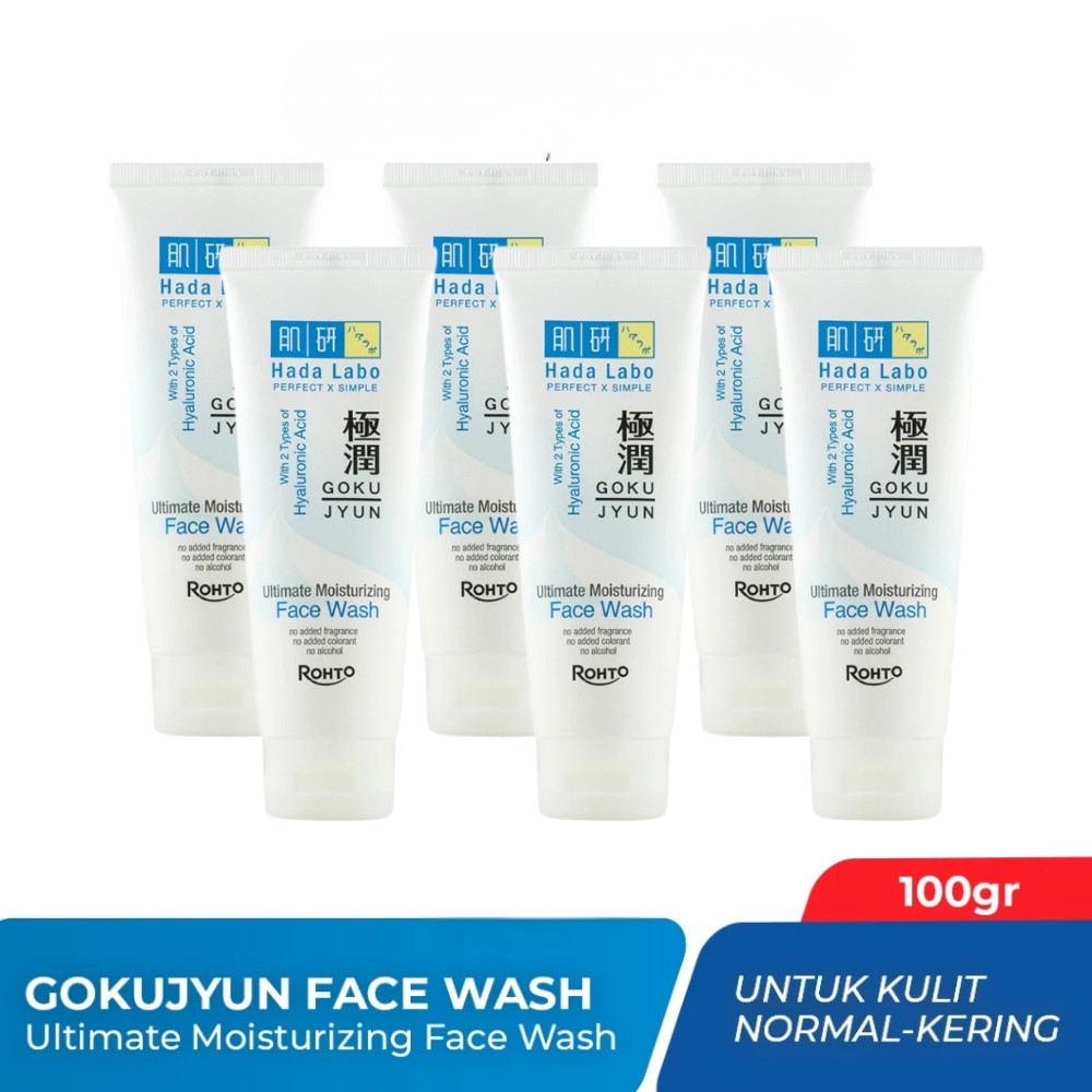 Hada Labo Hadalabo Face Wash Gokujyun Shirojyun FW Sabun Cuci Muka