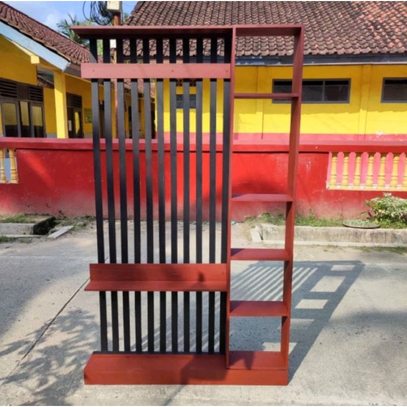 JAVARA rak partisi penyekat ruangan rumah tamu kayu dekorasi
