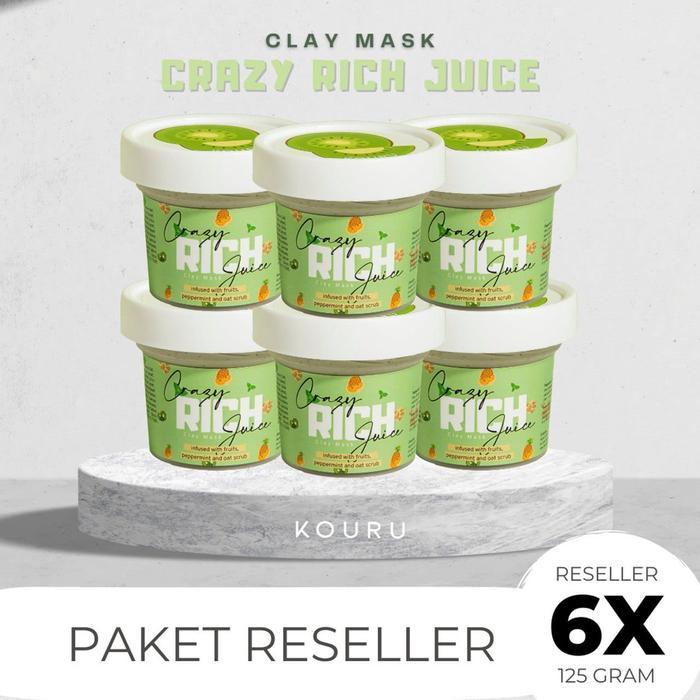 PROMO  KOURU [SPECIAL PACKAGE] Crazy Rich Juice Clay Mask 6pcs - var 100gr - Not Specified