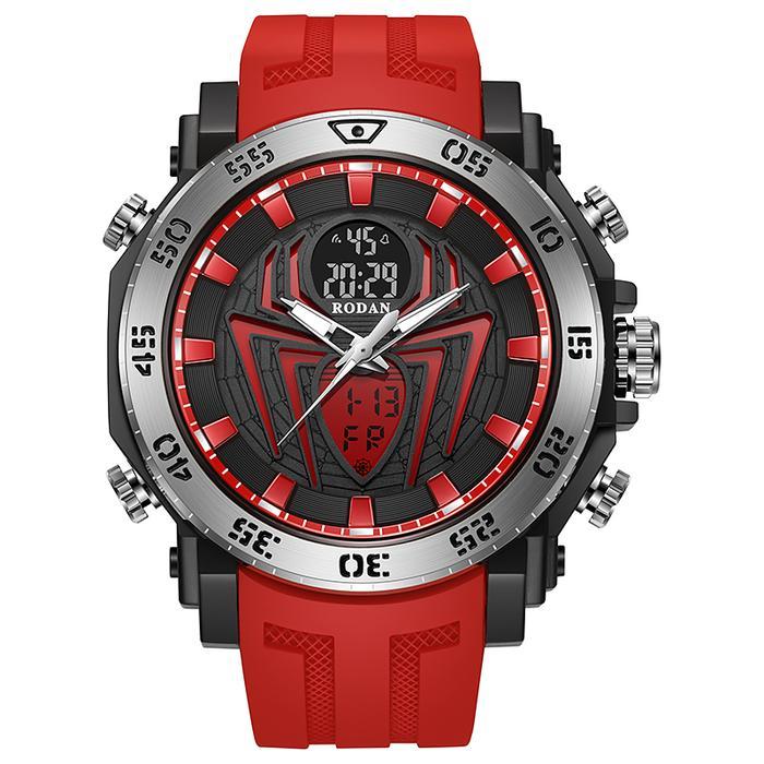 RODAN 8004 JAM TANGAN SPORT WATER RESISTANT 3 ATM FREE BOX - MERAH