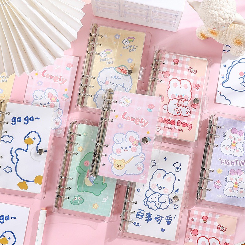 PROMO   - BUKU BINDER A6 ISI KERTAS 100 LEMBAR KARAKTER LUCU DAILY PLANNER AESTHETIC