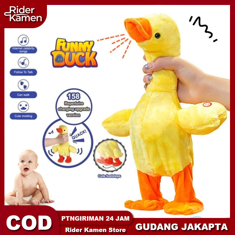 Boneka Bebek Bicara Ulang - Mainan Anak Lucu, Bisa Meniru Suara, Hadiah Ulang Tahun, Mainan Interakt