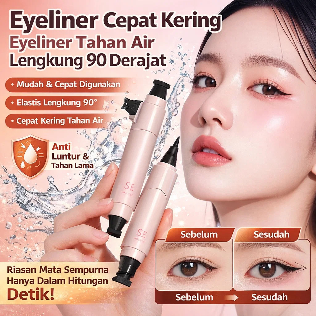 Eyeliner Cap All-in-One/Eyeliner Cair Cepat Kering/Eyeliner Tahan Lama/Eyeliner Mudah Satu Detik/Eye