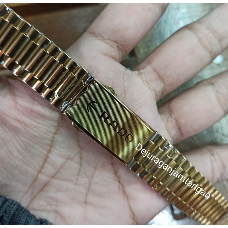 RADO DIASTAR STAR STRAP ORIGINAL Tali jam tangan ORI rantai stainless steel asli Gold Emas free pin 